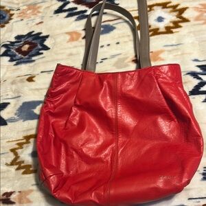 Red Leather Shoulder Bag